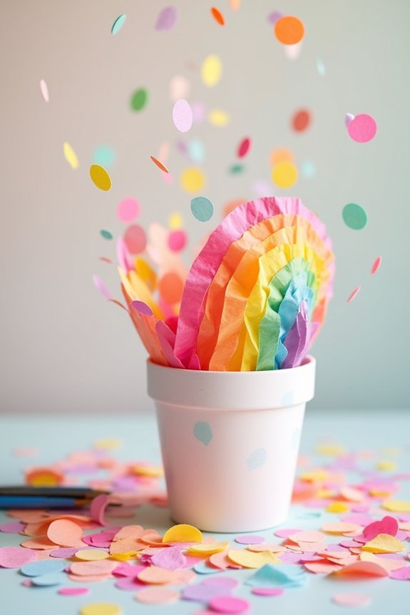 diy colorful confetti poppers