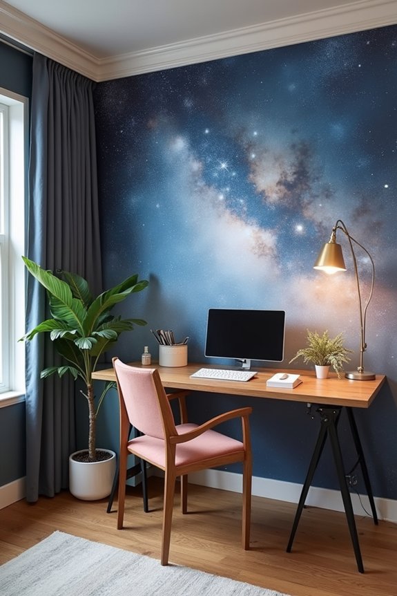 diy painted cosmic murals