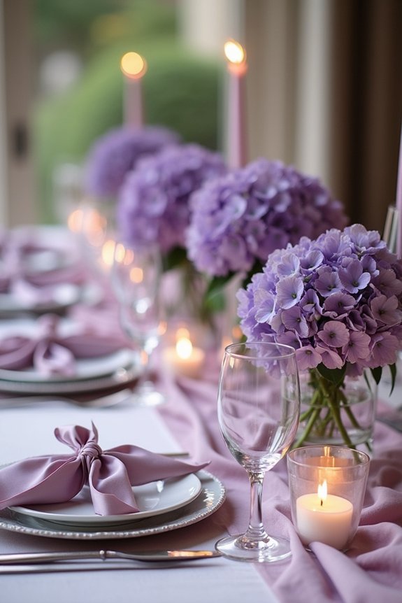 diy purple flower arrangements