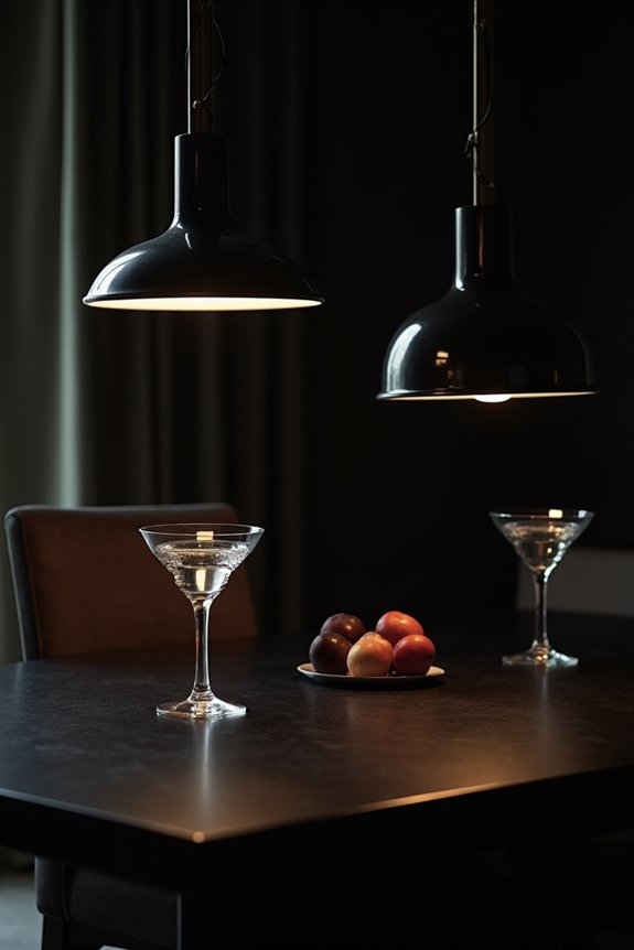 dramatic ambiance enhances elegance