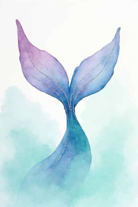 dreamy watercolor mermaid invites
