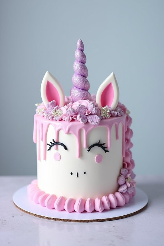 effortless glitter drip cake