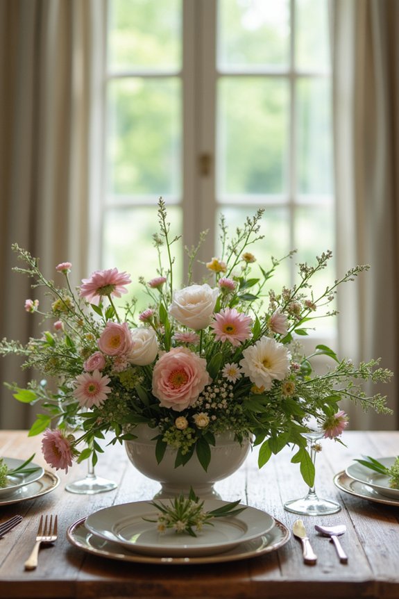 effortless romantic wildflower arrangements