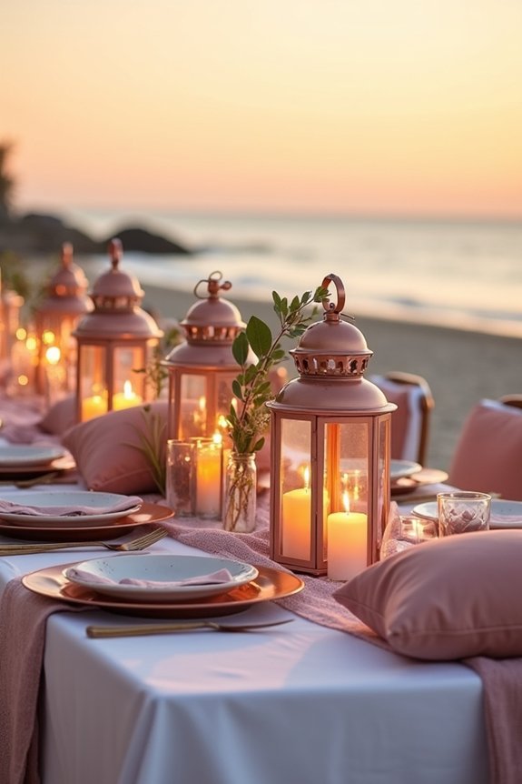 elegant beach party ambiance