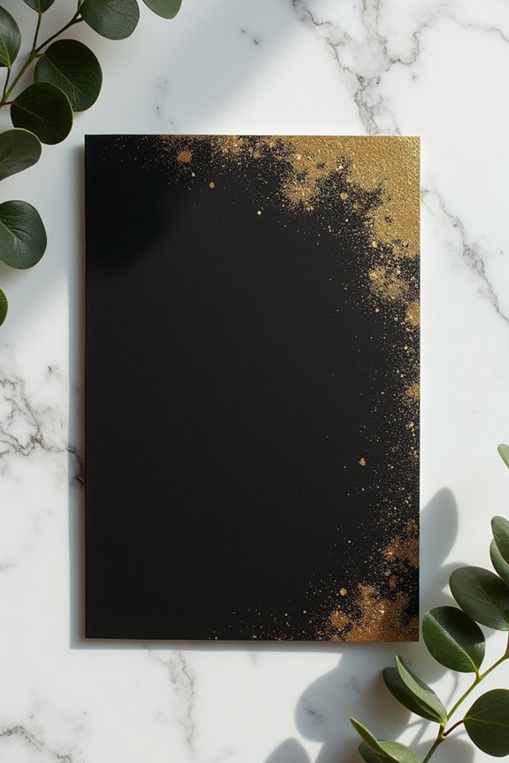 elegant black and gold invitations