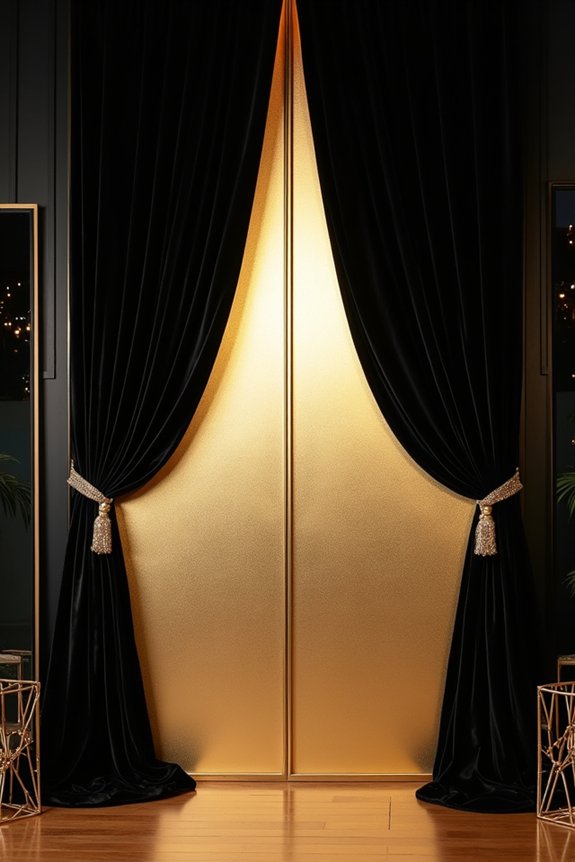 elegant black and gold