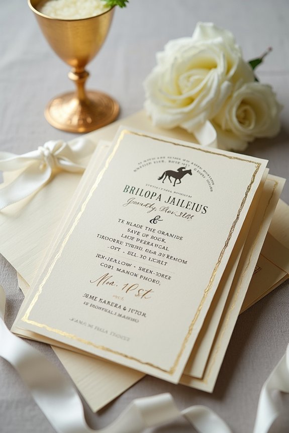 elegant black tie derby invitations
