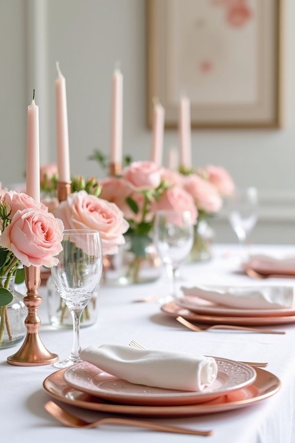 elegant blush and metallics