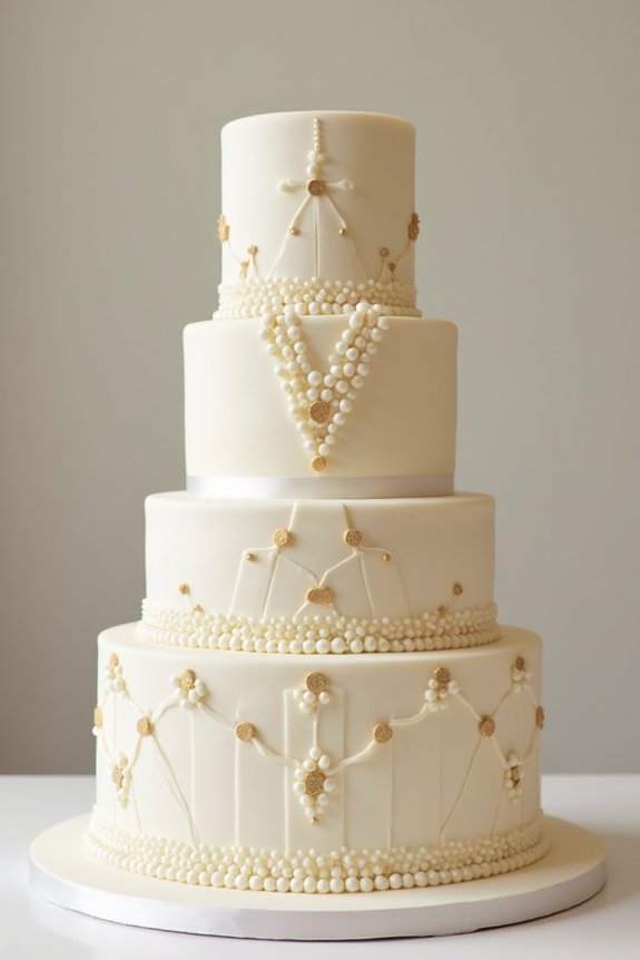 elegant champagne cake design