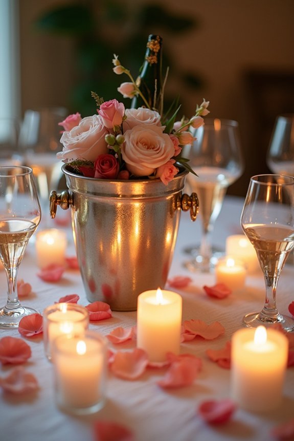 elegant champagne centerpiece ideas