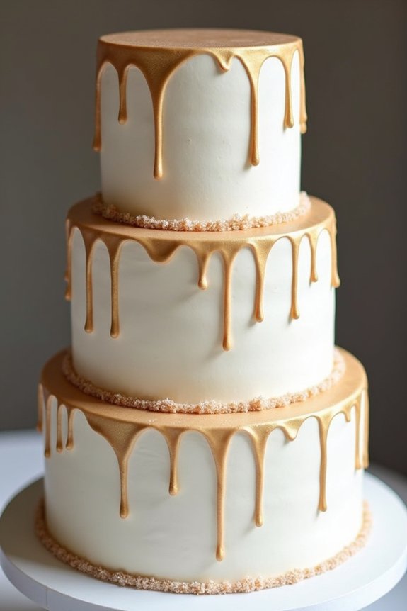 elegant champagne sparkle cake
