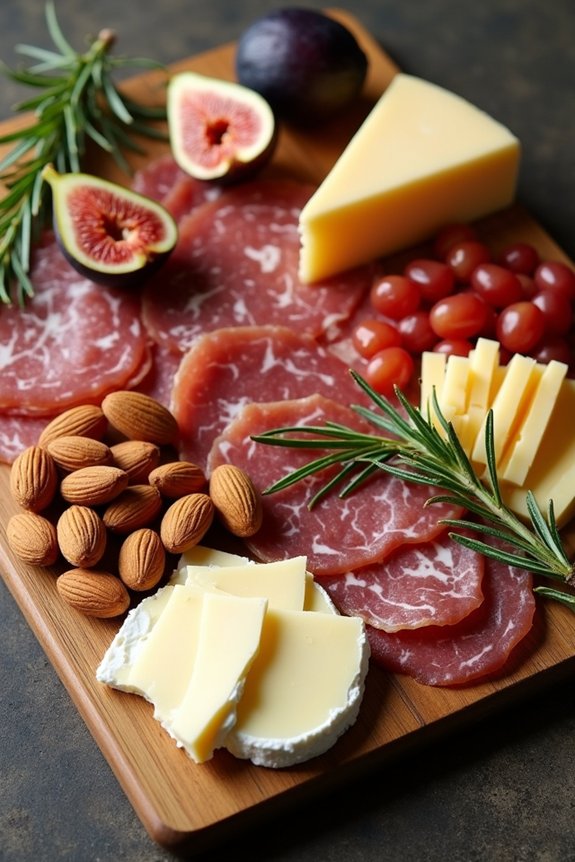 elegant charcuterie board display