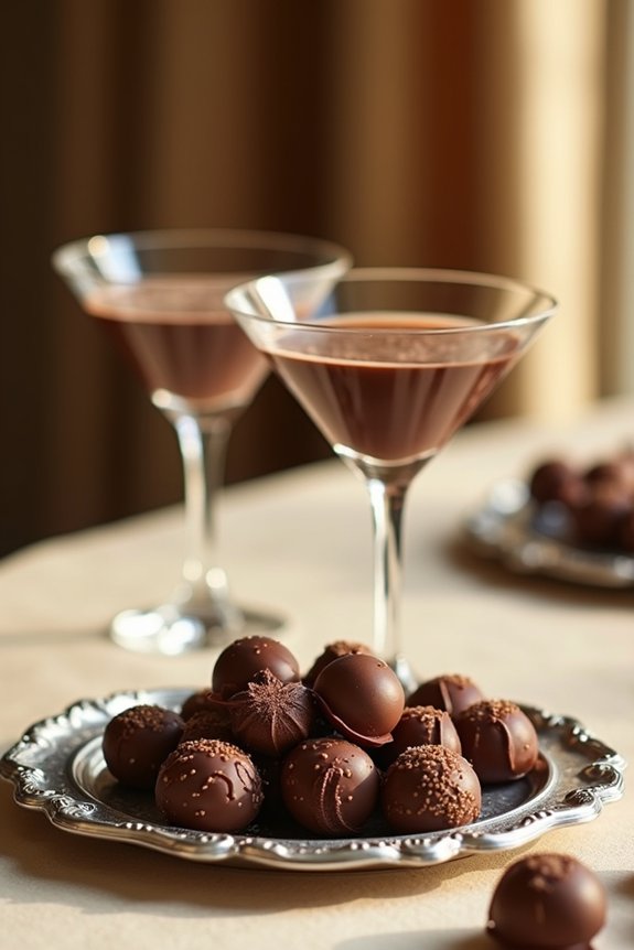 elegant chocolate and cocktails