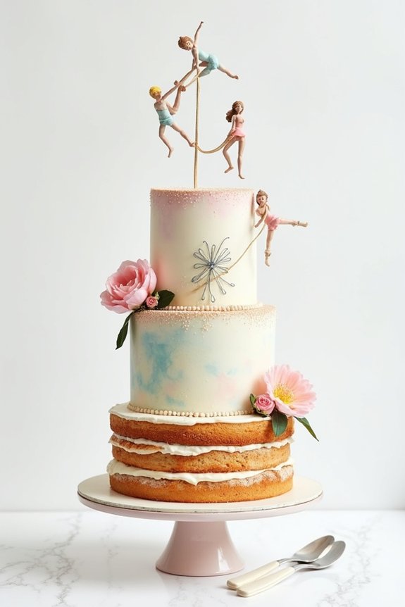 elegant circus themed cake design