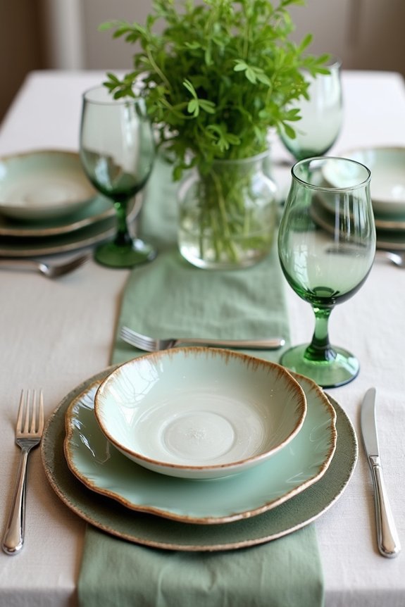 elegant cohesive table settings