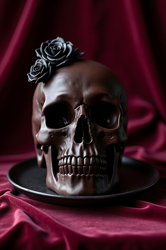 elegant dark dessert decor