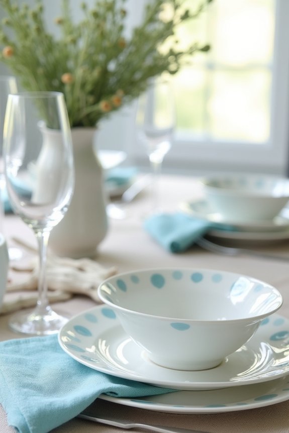 elegant dinnerware complements tablescape