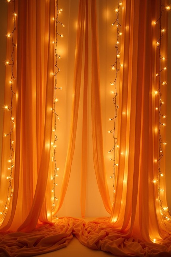 elegant fabric and lights