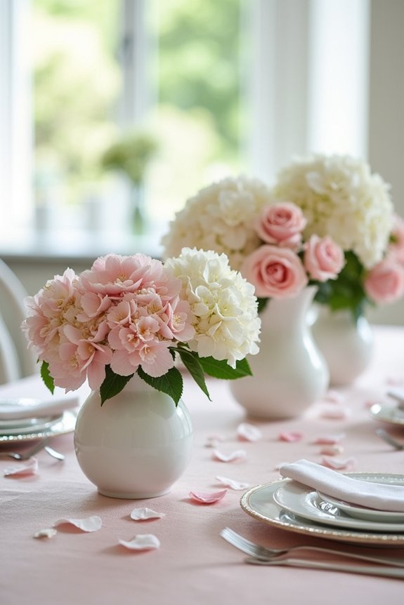 elegant floral breakfast centerpieces