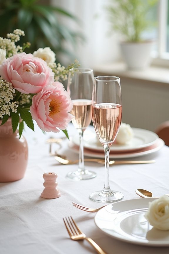 elegant galentines brunch centerpiece