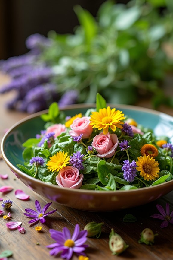 elegant garden salad presentation