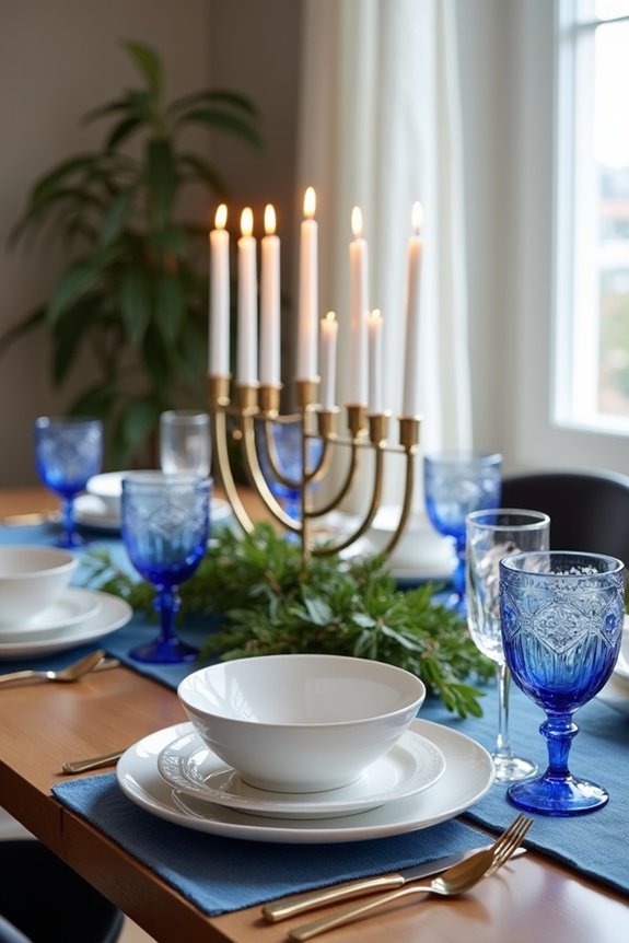 elegant hanukkah dinner party