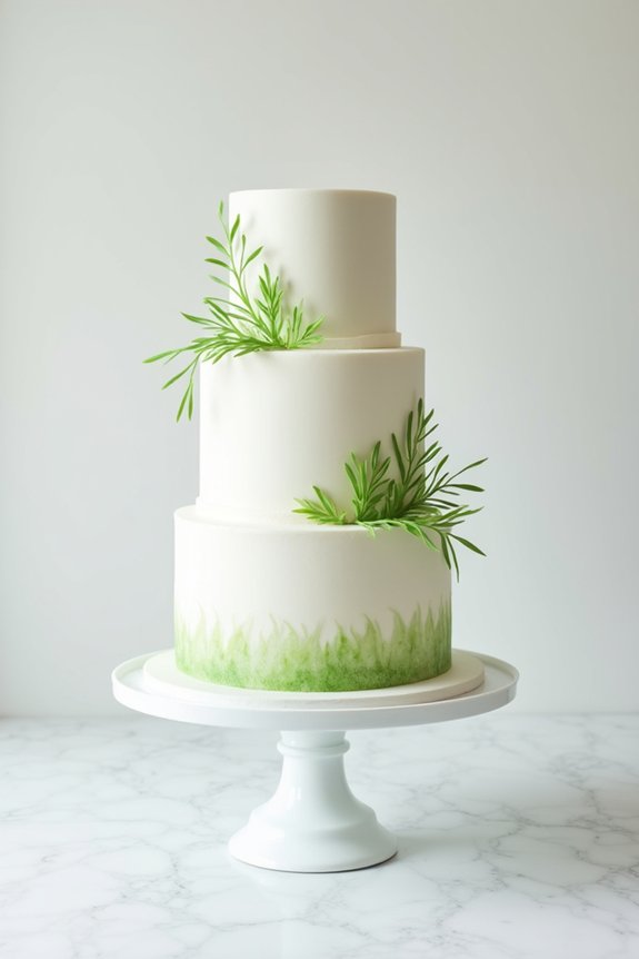 elegant layered palm cake