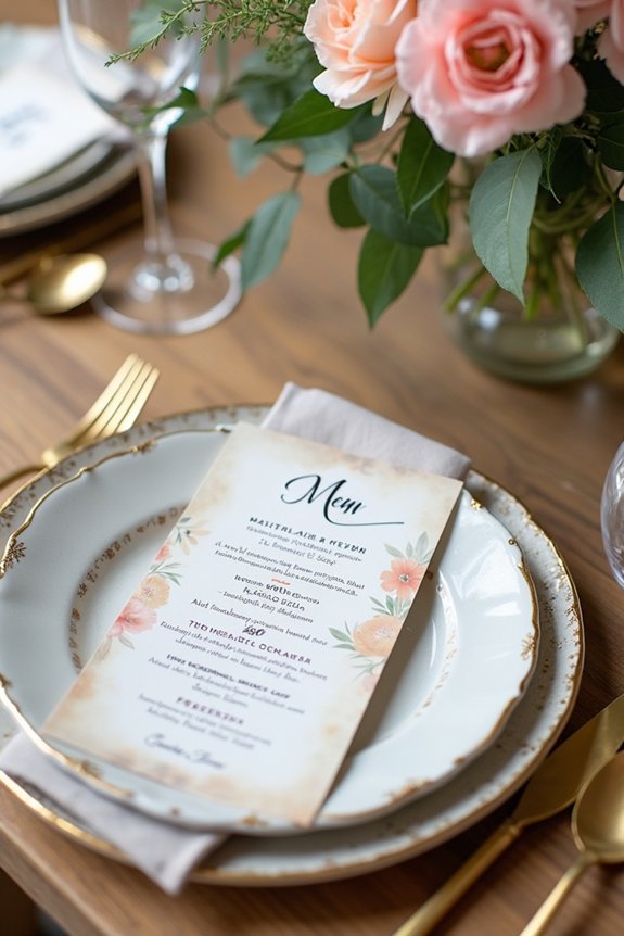 elegant menus enhance gatherings