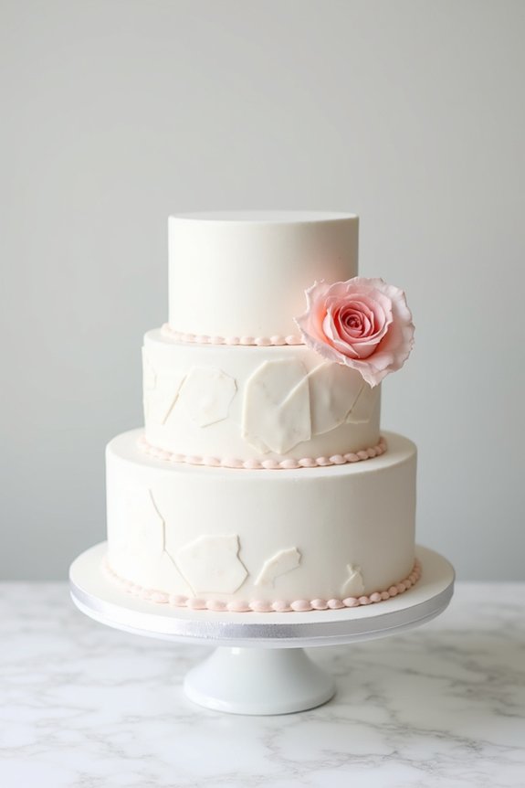 elegant minimalist baptism cakes