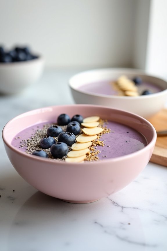 elegant minimalist smoothie bowls