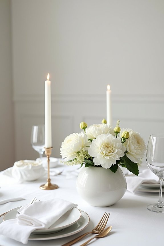elegant modern minimalist centerpieces