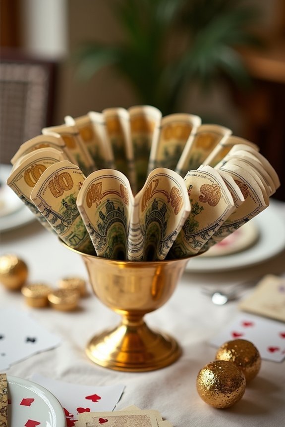 elegant money motifs decor