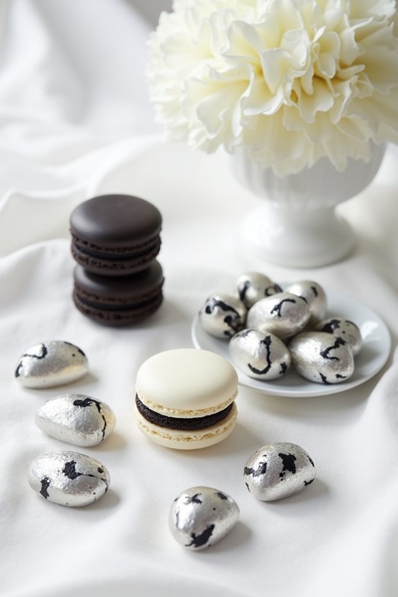 elegant monochrome event favors