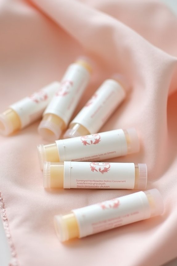 elegant monogrammed lip balm