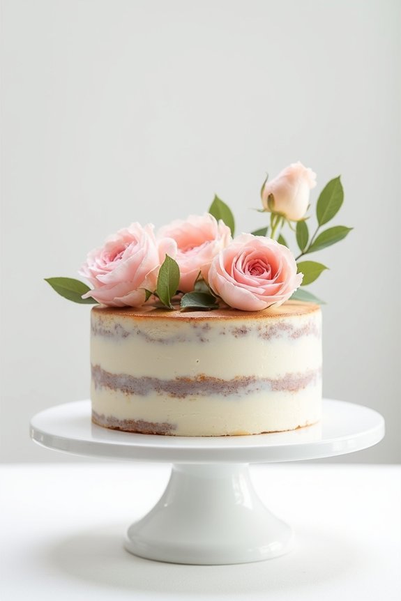elegant naked cake design