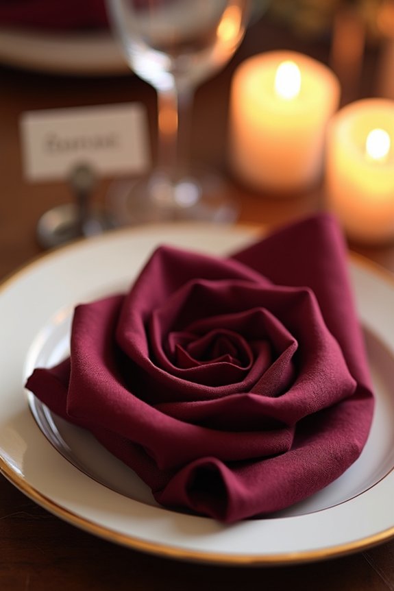 elegant napkin presentation ideas