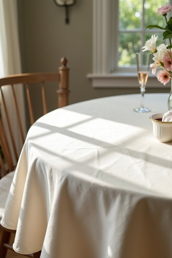 elegant neutral table linens