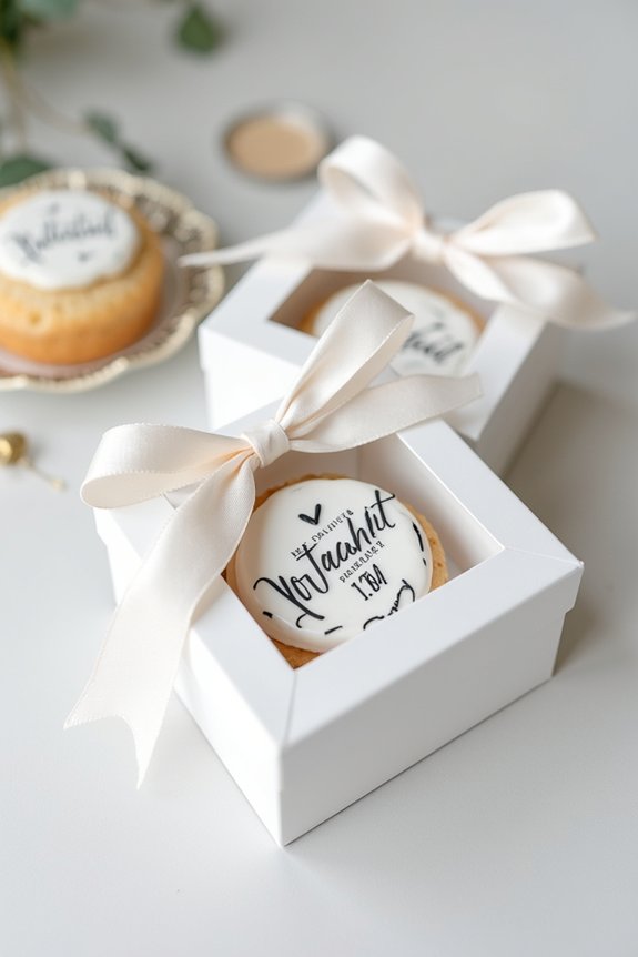 elegant personalized cookie favors