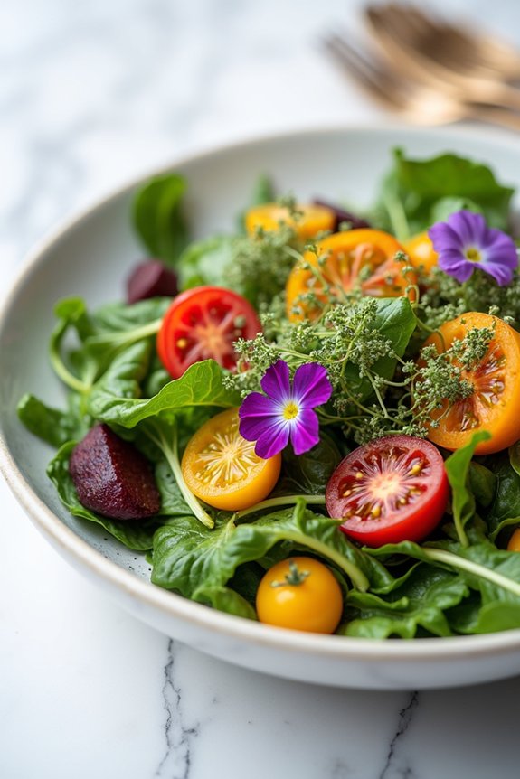 elegant restaurant style salads
