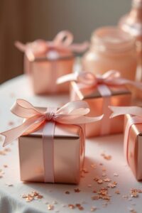 elegant rose gold favors
