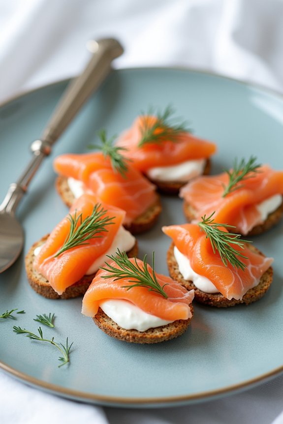 elegant smoked salmon bites