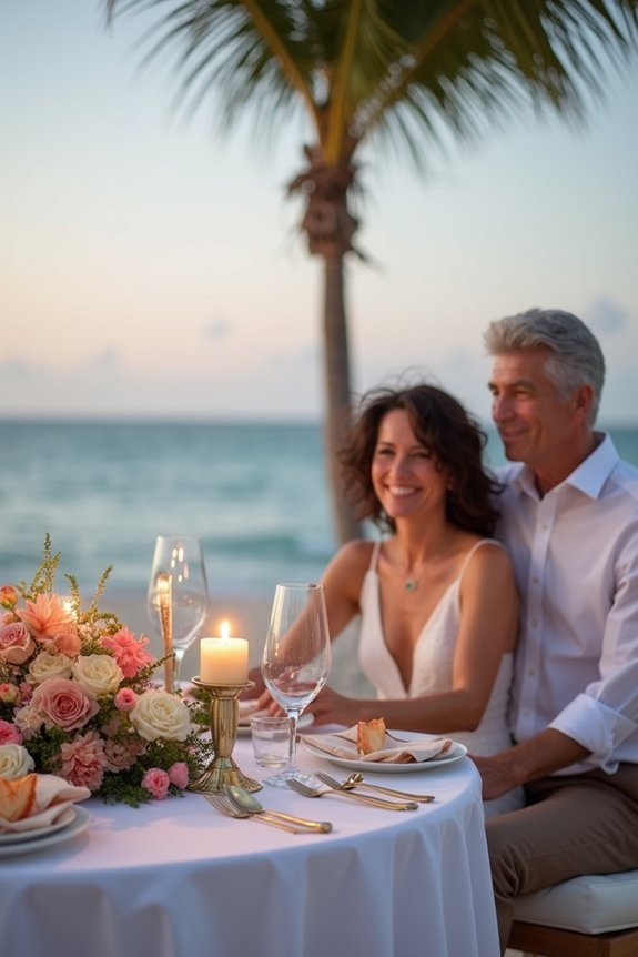 elegant tropical anniversary celebration