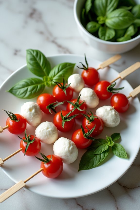 elegant vegetarian appetizer skewers