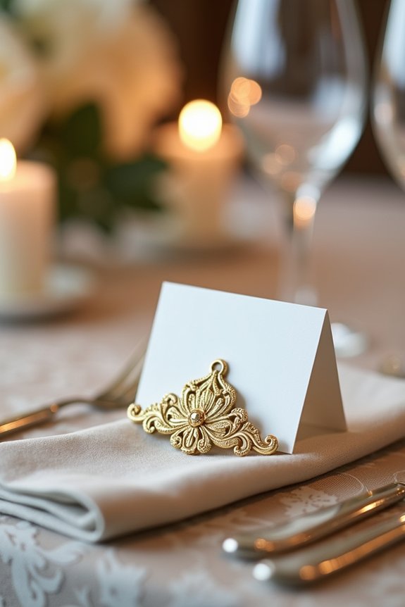 elegant venetian masked place cards