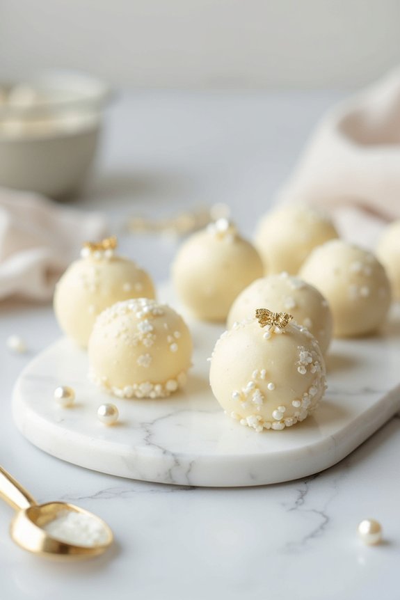 elegant white chocolate favors
