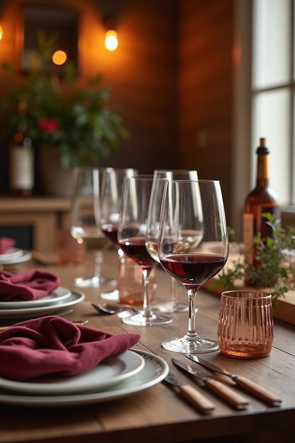 elegant wine ambiance creation