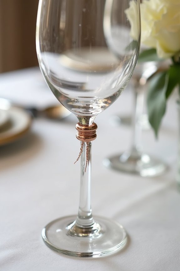 elegant wine glass identification