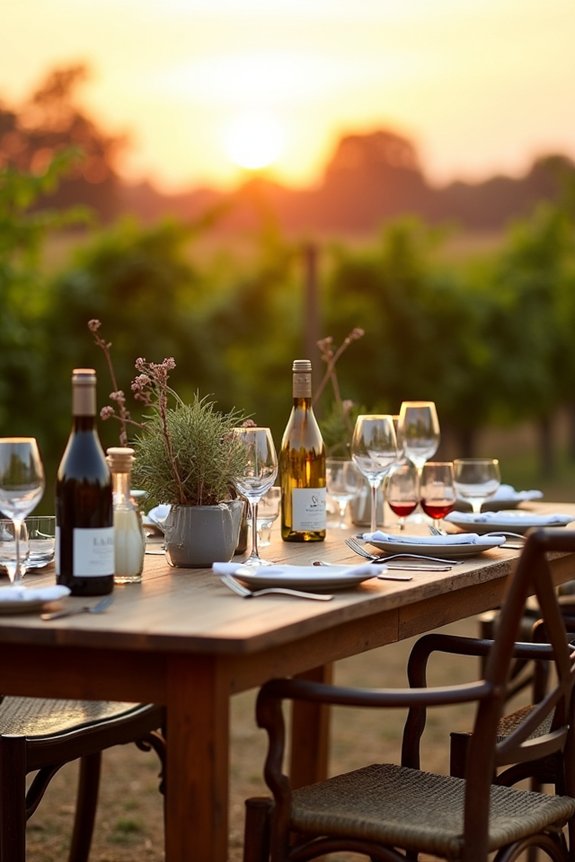 elegant wine tasting backdrops