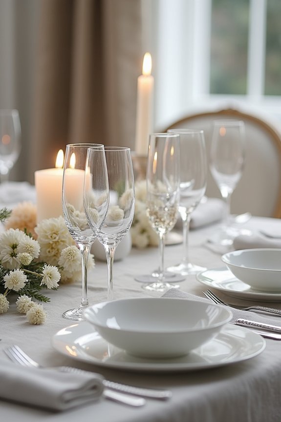 elevated dinnerware and glassware