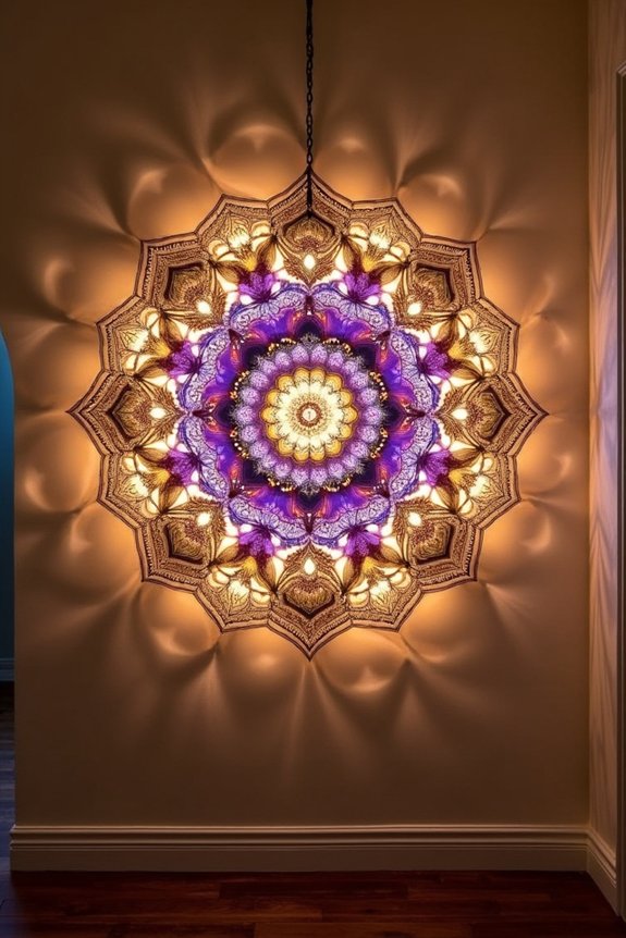 enchanting mandala light installation